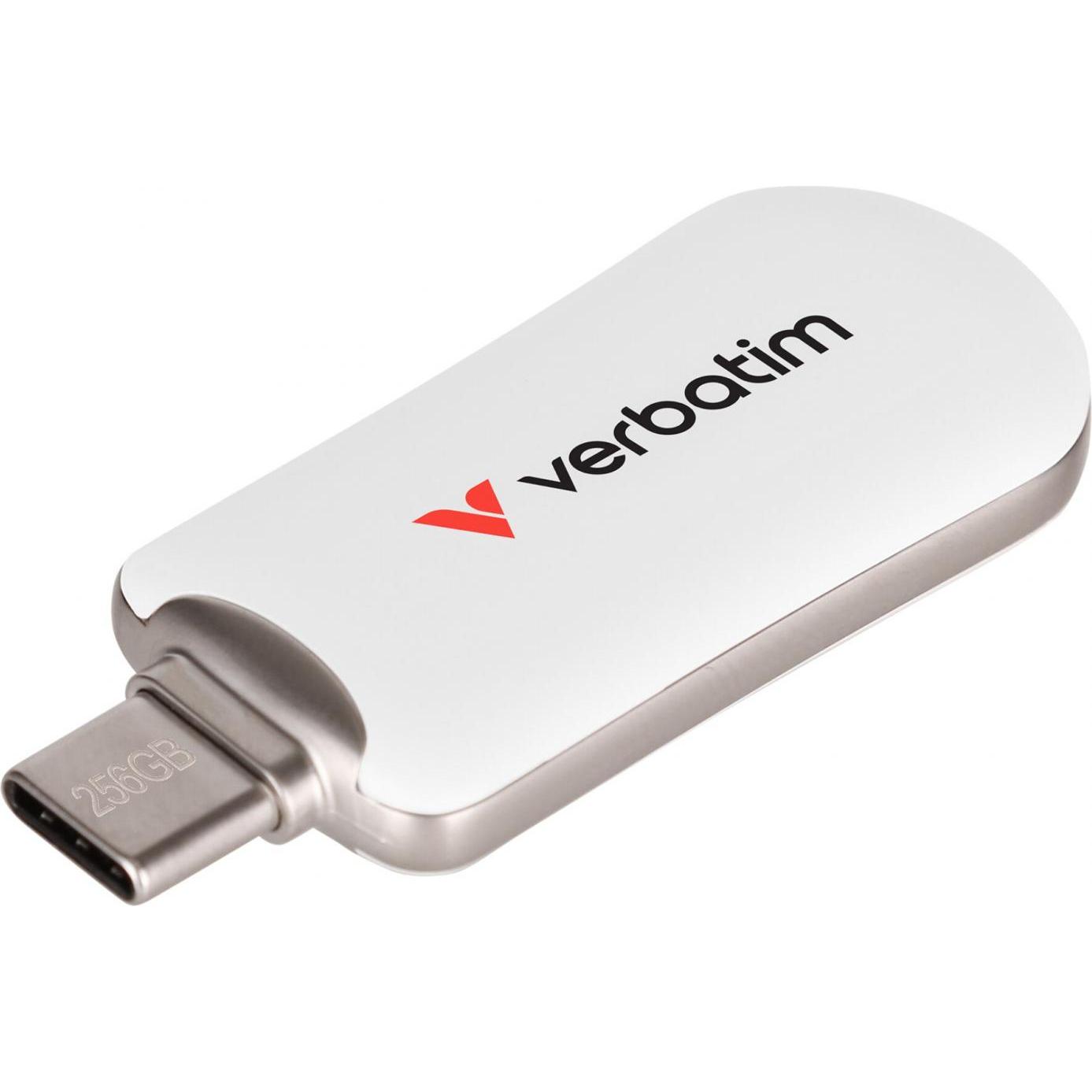 Verbatim Plectra White 256GB USB-C Flash Drive 30230 (256 GB, USB 3.2), USB Stick, Weiss
