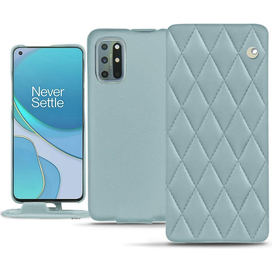 Noreve Lederschutzhülle vertikal (OnePlus 8T), Smartphone Hülle, Blau