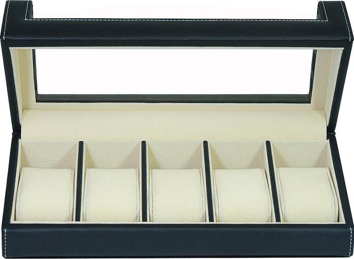 Produktbild Rothenschild Uhrenbox RS-3035-BL für 5 Uhren schwarz