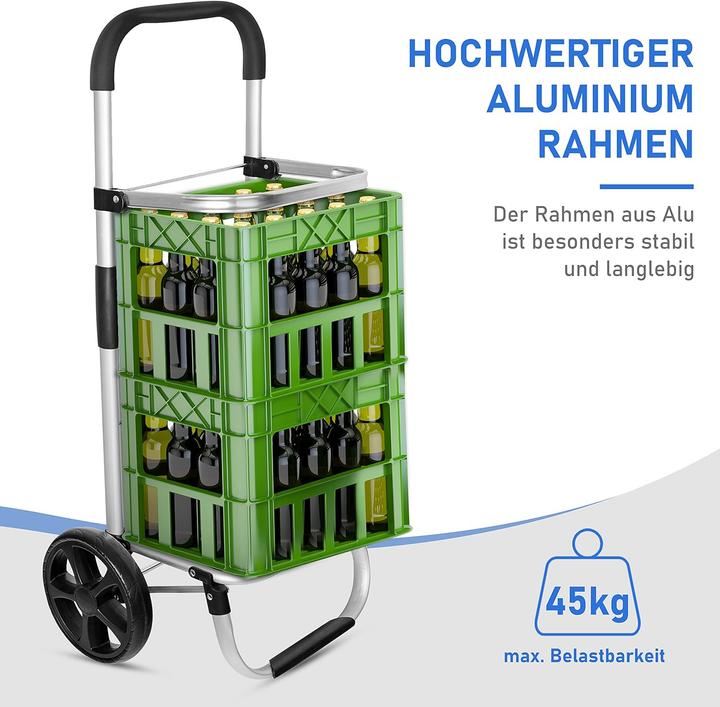 Image du produit Ribelli Chariot à provisions jusqu'à 45Kg, noir