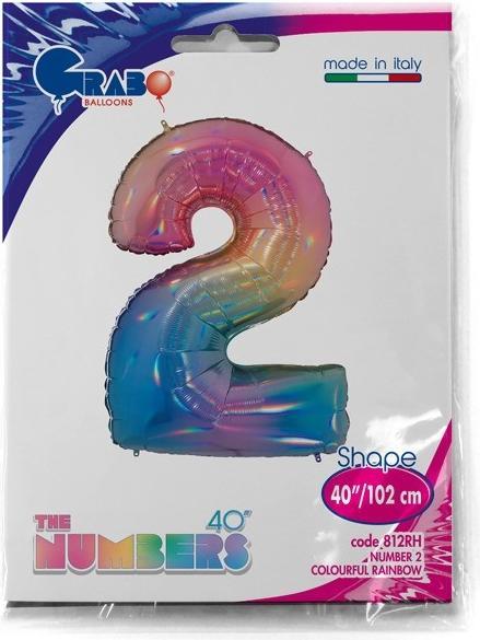 Image du produit Karaloon Ballon en plastique Nombre 2 102cm (1 x)