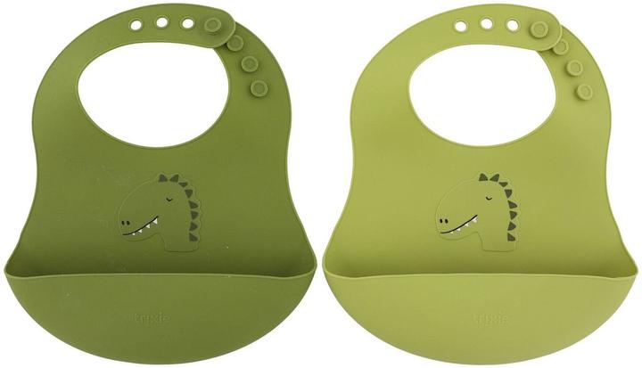 Immagine prodotto Trixie Baby Bavaglino in silicone 2 pezzi Dino (4 mesi)