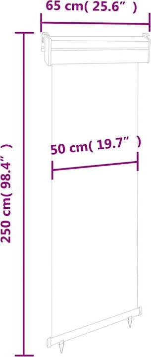 Image du produit vidaXL Auvent latéral (1.60 m)