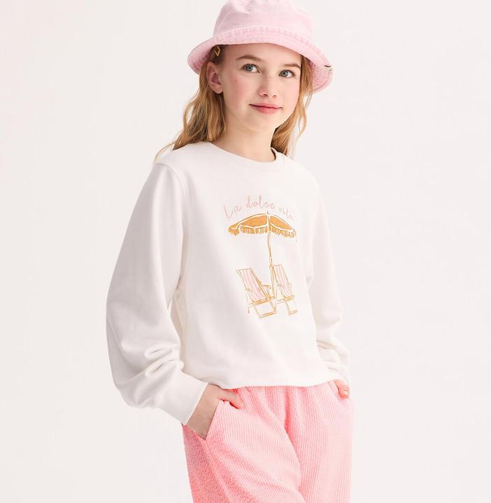 Produktbild La Redoute Collections Sweatshirt mit Rundhalsausschnitt (140)