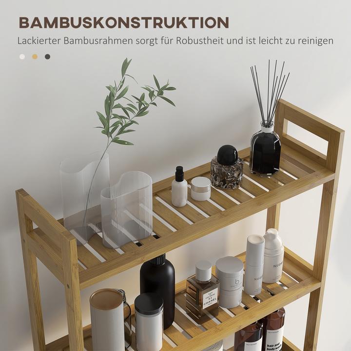 Produktbild Kleankin Badregal mit 3 Ebenen (68 x 20 x 165 cm)