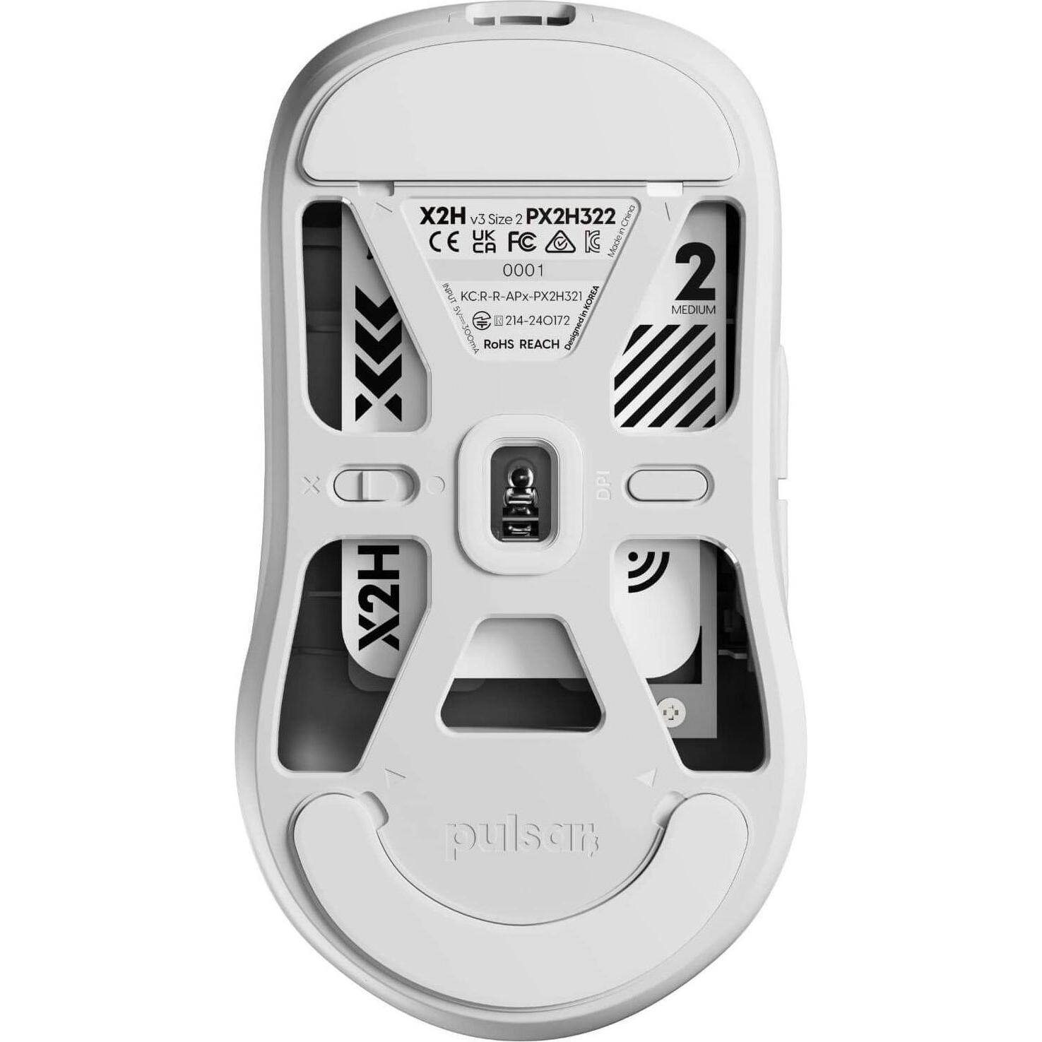 Thumbnail - Pulsar X2H v3 - Medium Size 2 (Kabellos, Kabelgebunden), Maus, Weiss