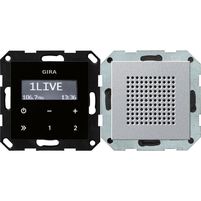 Gira UP-Radio RDS Lautsprecher System 55 F 228026 (UKW), Radio, Grau
