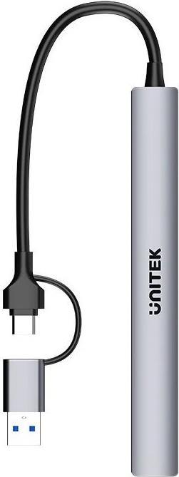 Actual product image Unitek HUB USB-A/C 7W1 USB-A 5 GBPS (USB-A, USB-C, 7 Ports)