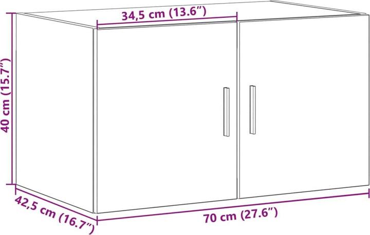 Produktbild VidaXL Wandschrank (70 x 42.5 x 40 cm)