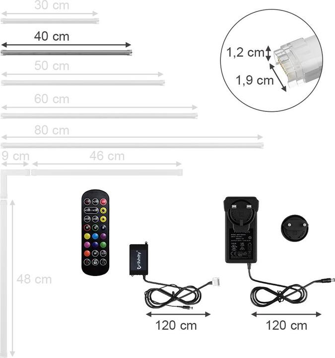 Actual product image Vicco Stripe (RGBW, 40 cm, Indoor)