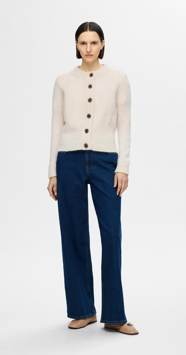 Actual product image Selected Femme Slfsia Ras Ls Knit Cardigan Noos (L)