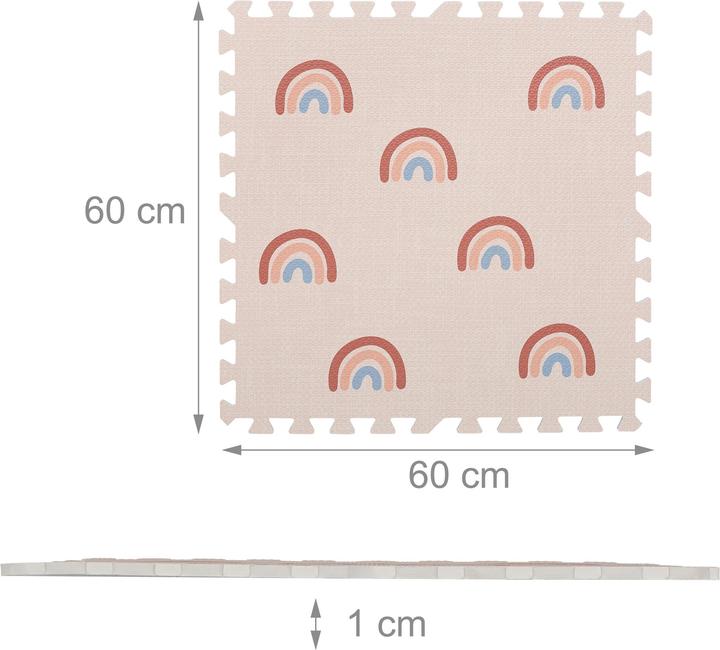 Actual product image Relaxdays 6x play mat (60 x 60 cm)