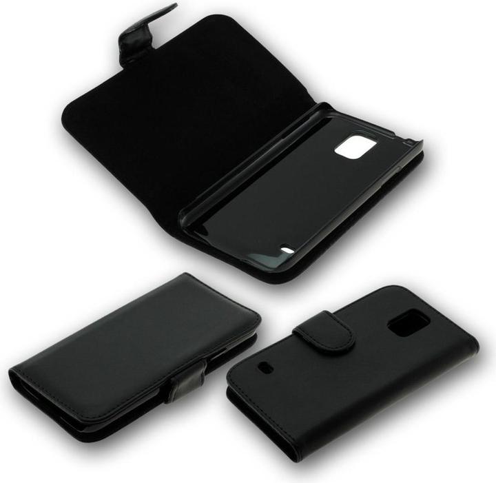 Produktbild König Design Tasche (Kunstleder) für Samsung Galaxy S5 / S5 Neo SM G900 Bookstyle schwarz (Samsung Galaxy S5, Samsung Galaxy S5 Neo)