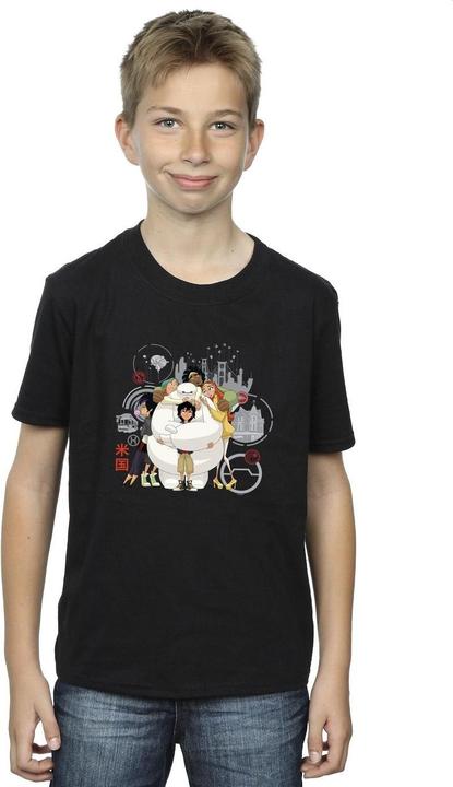 Actual product image Disney Boys Big Hero 6 Baymax Group Hug T-Shirt (128)