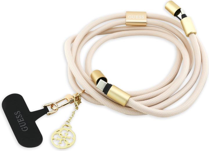 Image du produit Guess Lanière 4G pour smartphone avec câble USB-C intégré de charge rapide et charm