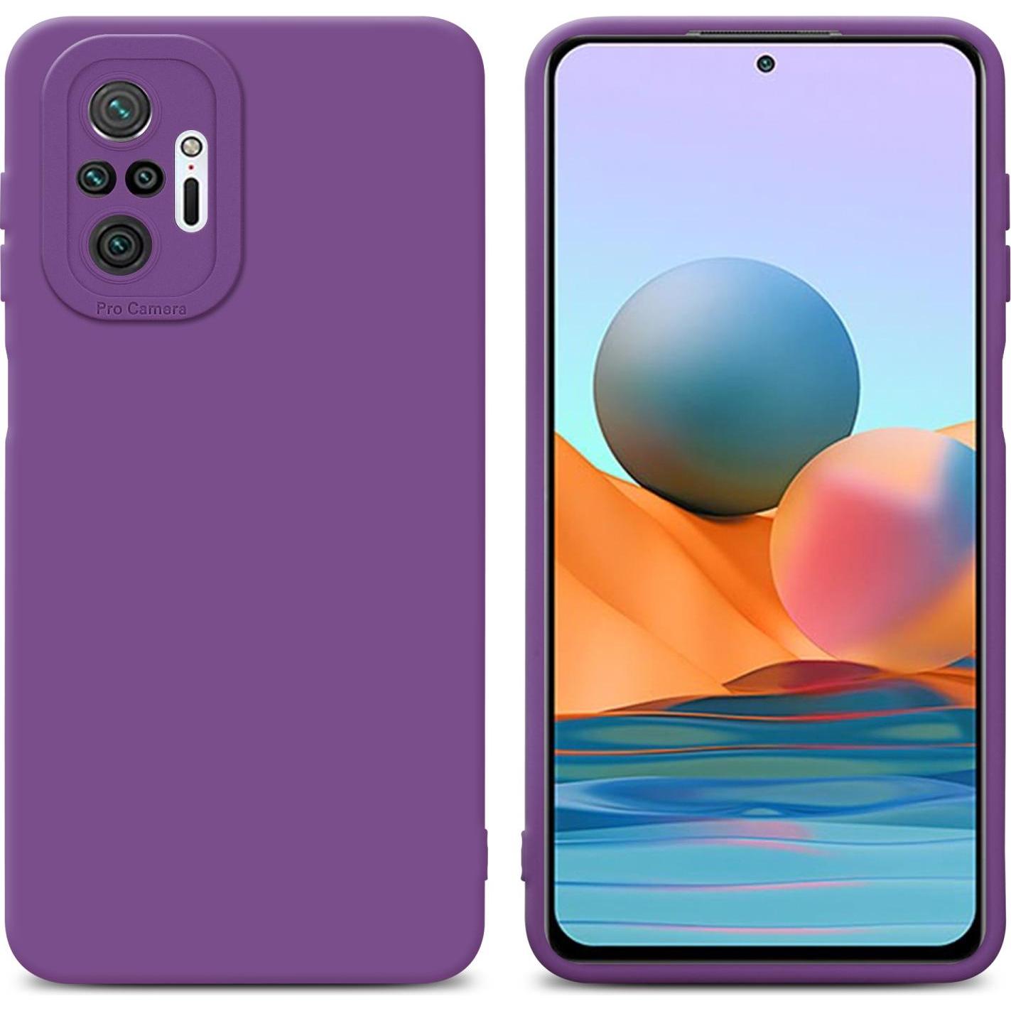 Cadorabo Hülle für Xiaomi RedMi NOTE 10 PRO im TPU Fluid LM162 Style (Xiaomi Redmi Note 10 Pro), Smartphone Hülle, Viole...
