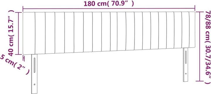 Actual product image vidaXL Carolin (180 x 5 x 88 cm)