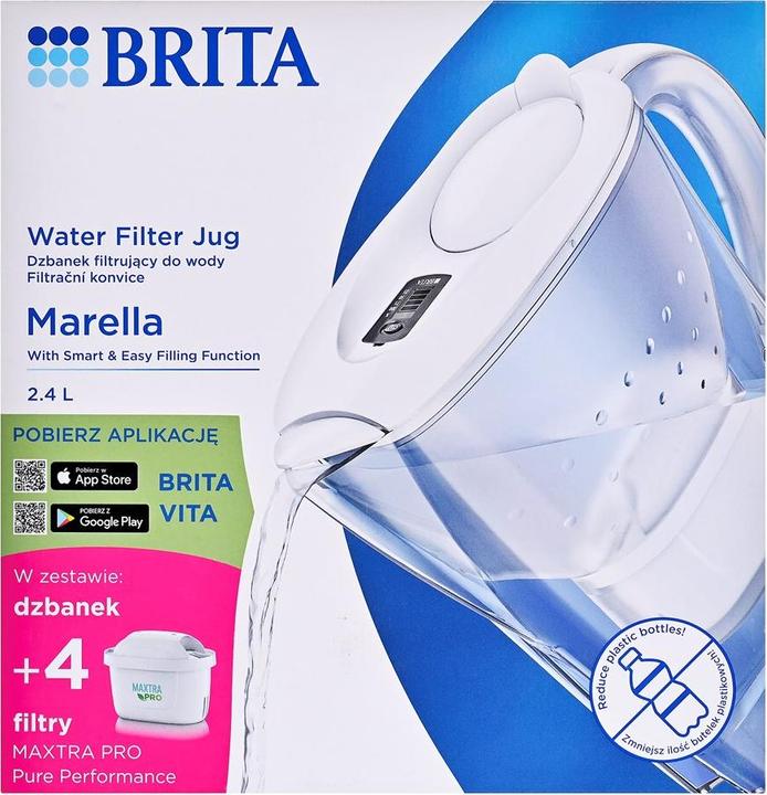 Produktbild Brita Dzbanek filtrujący Marella+4 wkłady Maxtra Pro PP (2 4l biały) (2.40 l)