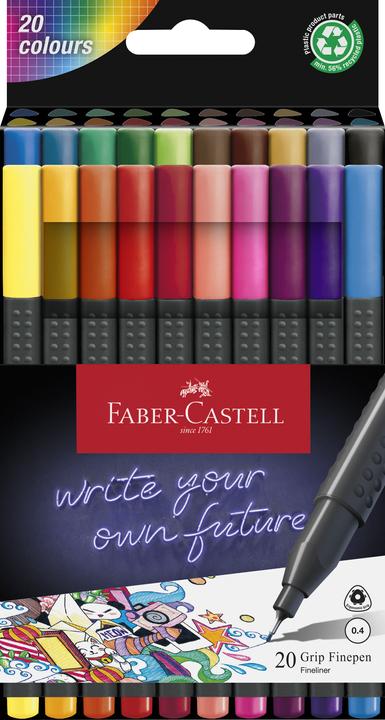 Produktbild Faber-Castell Fineliner Grip Set (Sortiert, 20 x)