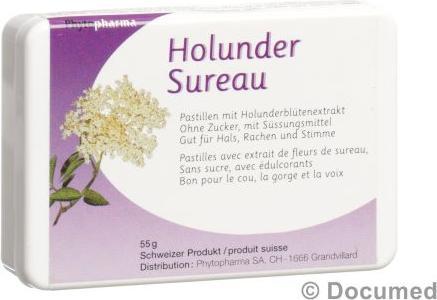 Actual product image Phytopharma Holunderblüten Pastillen (40 Piece, Pastilles, 55 g)