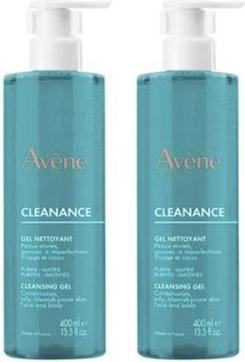 Image du produit Avène Cleanance Duo Gel Nettoyant - 2 X 400 Ml (Lingettes nettoyantes pour le visage, 800 ml)
