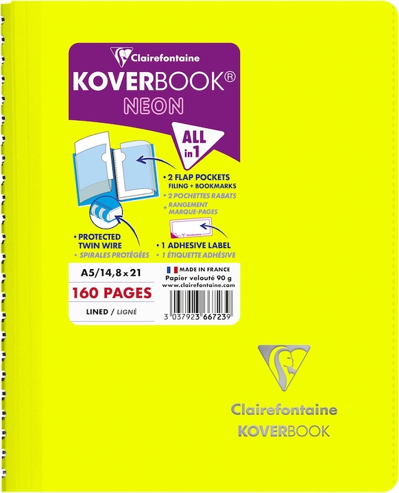 Produktbild Clairefontaine Koverbook (A5, Liniert, Kein Einband)