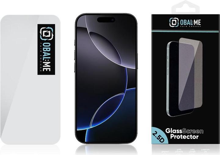 Actual product image - OBAL:ME 2.5D Glass Screen Protector for Apple iPhone 16 Pro Clear (1 pcs., Apple iPhone 16 Pro)