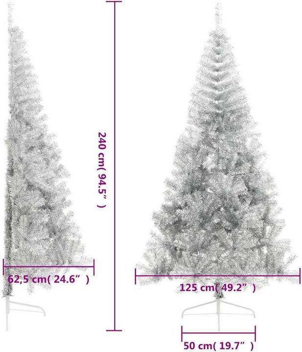 Produktbild vidaXL Künstlicher Halb-Weihnachtsbaum (240 cm)