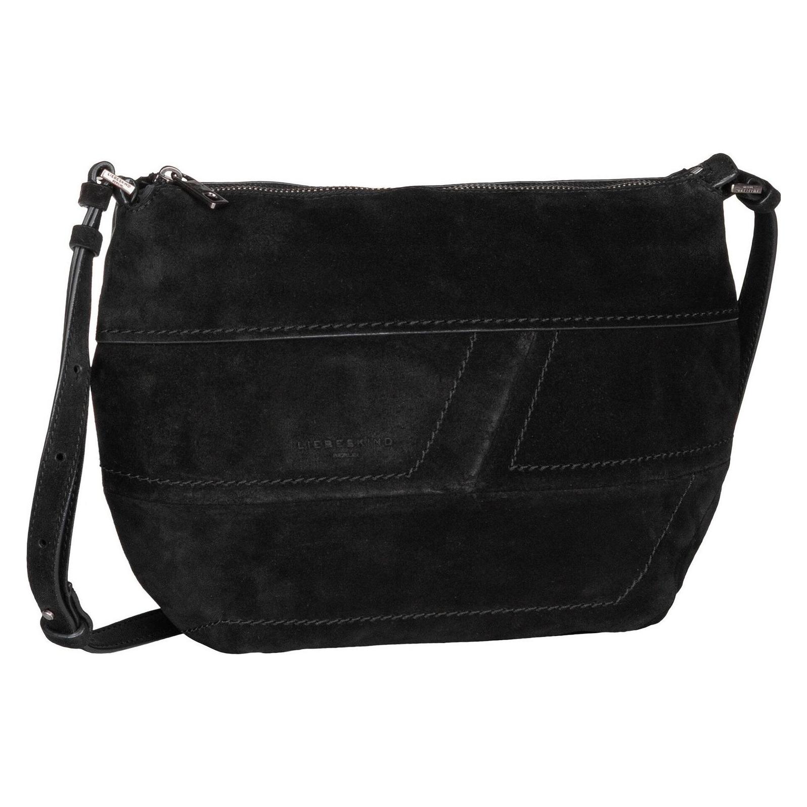 Liebeskind Berlin, Damen, Handtasche, Umhängetasche Edda Suede, Schwarz