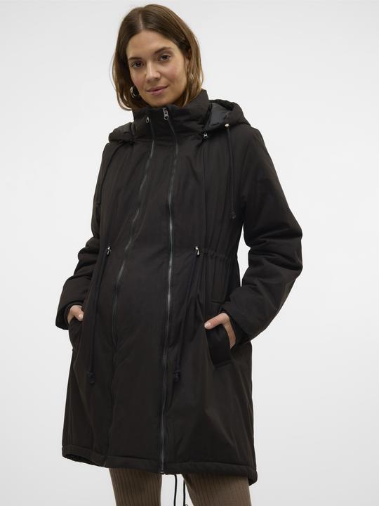 Produktbild Mamalicious Kapuze mit Kordelzug Gerippte Ärmelbündchen Mantel Jacke (XL)