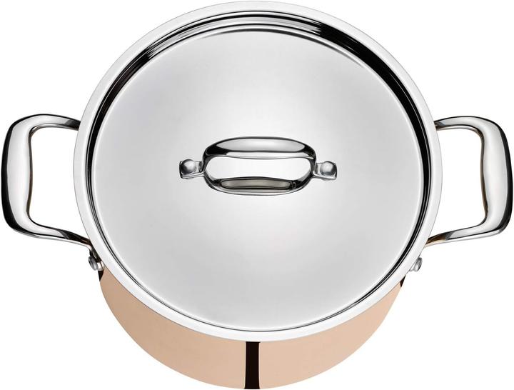 Actual product image Spring Roasting pot low with lid (Casserole + stew pot, Copper, Stainless steel, 24 x 10.50 cm)
