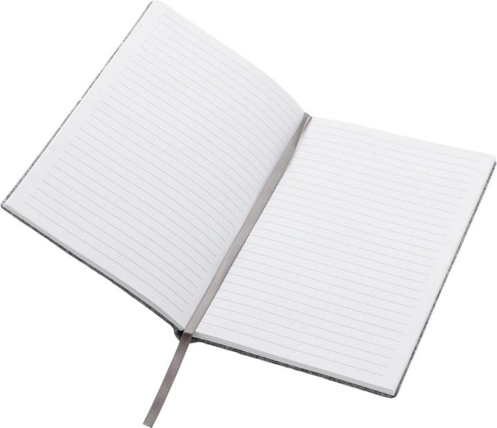 Actual product image Xd Collection Soft Cover Recycled Felt A5 Notebook (A5, Lined, Soft cover)