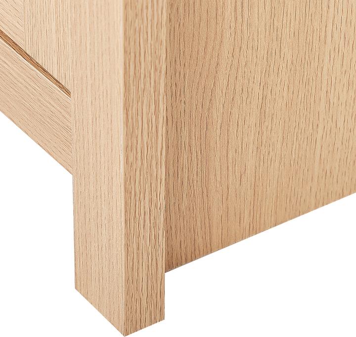 Image du produit Beliani Buffet couleur bois clair 3 tiroirs 2 portes LANSIN (140 x 80 x 40 cm)