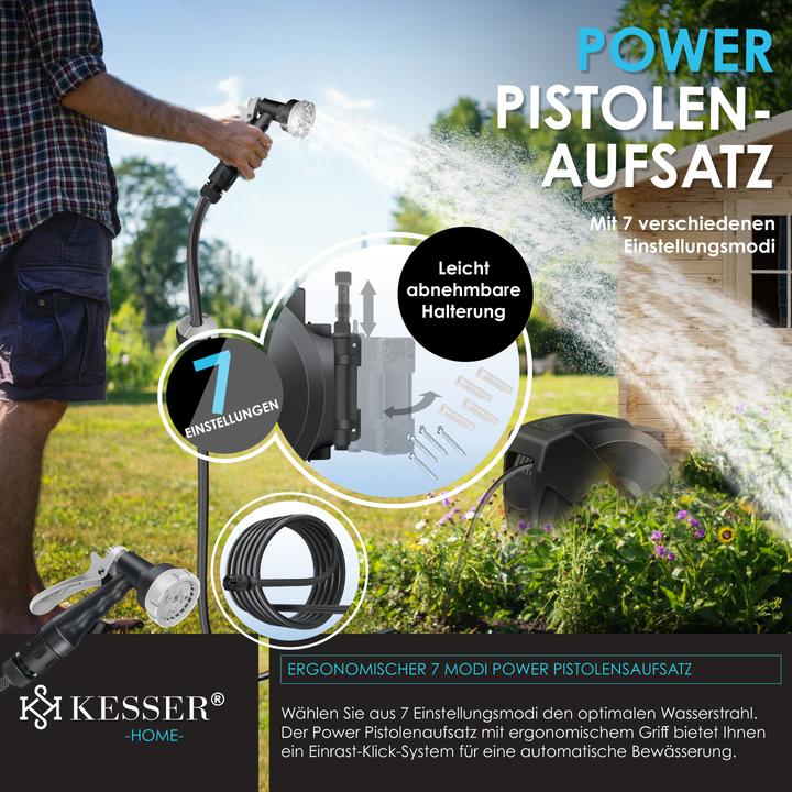 Produktbild Kesser Schlauchtrommel mit 30m Gartenschlauch & Handbrause (30 m)