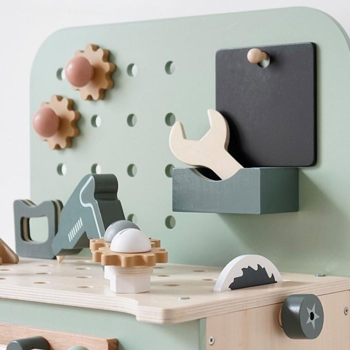 Produktbild Hermex 111-tlg. Werkbank-Set aus Holz für Kinder Spielwerkbank Werkzeugbank