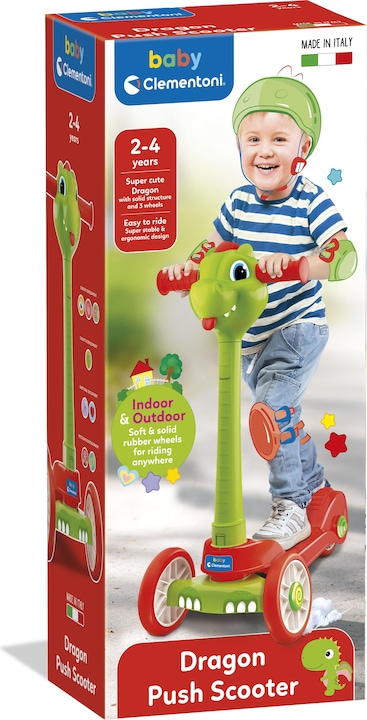 Immagine prodotto Clementoni Monopattino a spinta Baby Dragon, Bambini, Monopattino a tre ruote, Qualsiasi sesso, 3 ruote