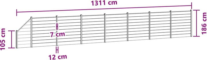Produktbild vidaXL Zaunelement