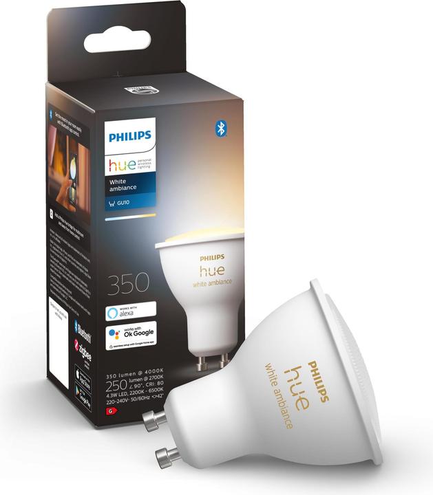 Immagine prodotto Philips Hue Tonalità Bianco Ambiente BT (GU10, 5 W, 350 lm, 1 x, G)