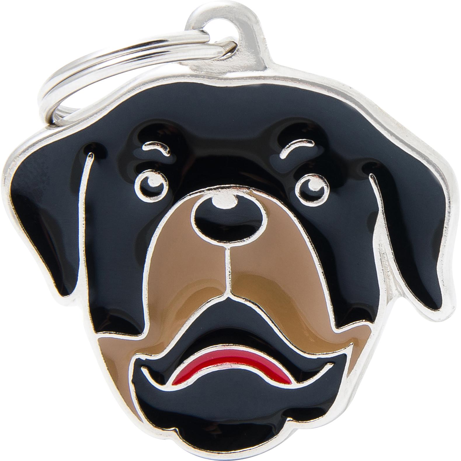 Myfamily Amici di MyFa tegn, Rottweiler (Cane), Collare + Guinzaglio