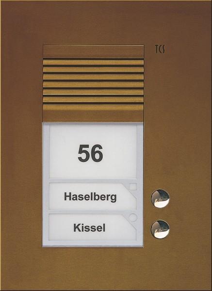 Produktbild TCS PUK02/1-EB Audio AuÃenstation 2 Tasten 1-spaltig UP bron