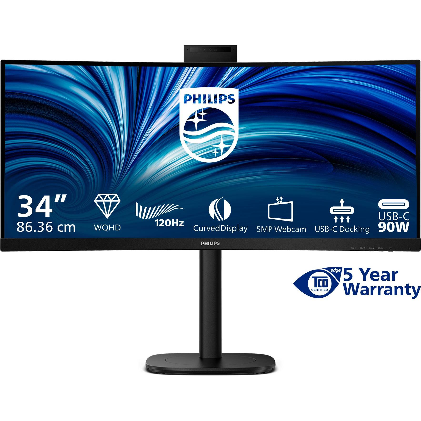 Philips 34B2U3600CH (3440 x 1440 Pixel, 34"), Monitor, Schwarz