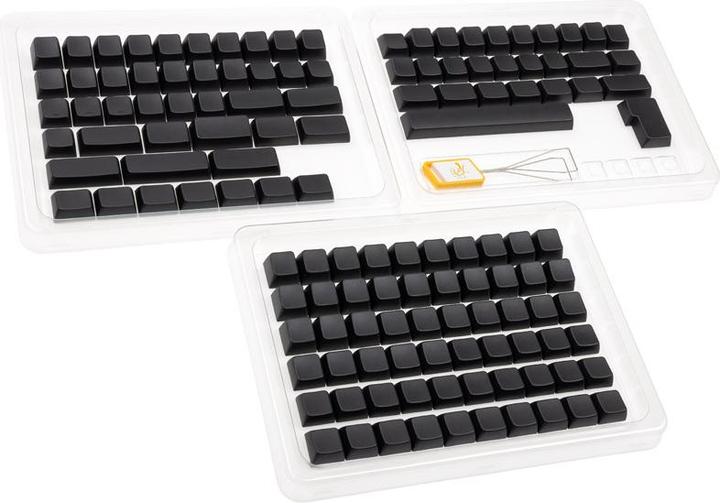 Ducky Blank Black PBT Set, profil MDA - 133 Keycaps