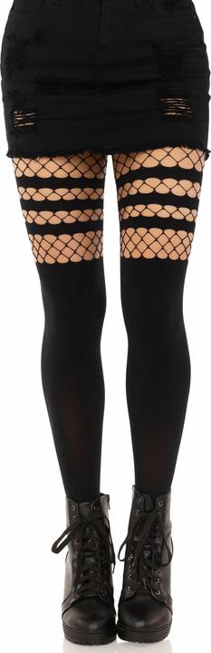 Actual product image Leg Avenue Pantyhose With Fishnet Stripes