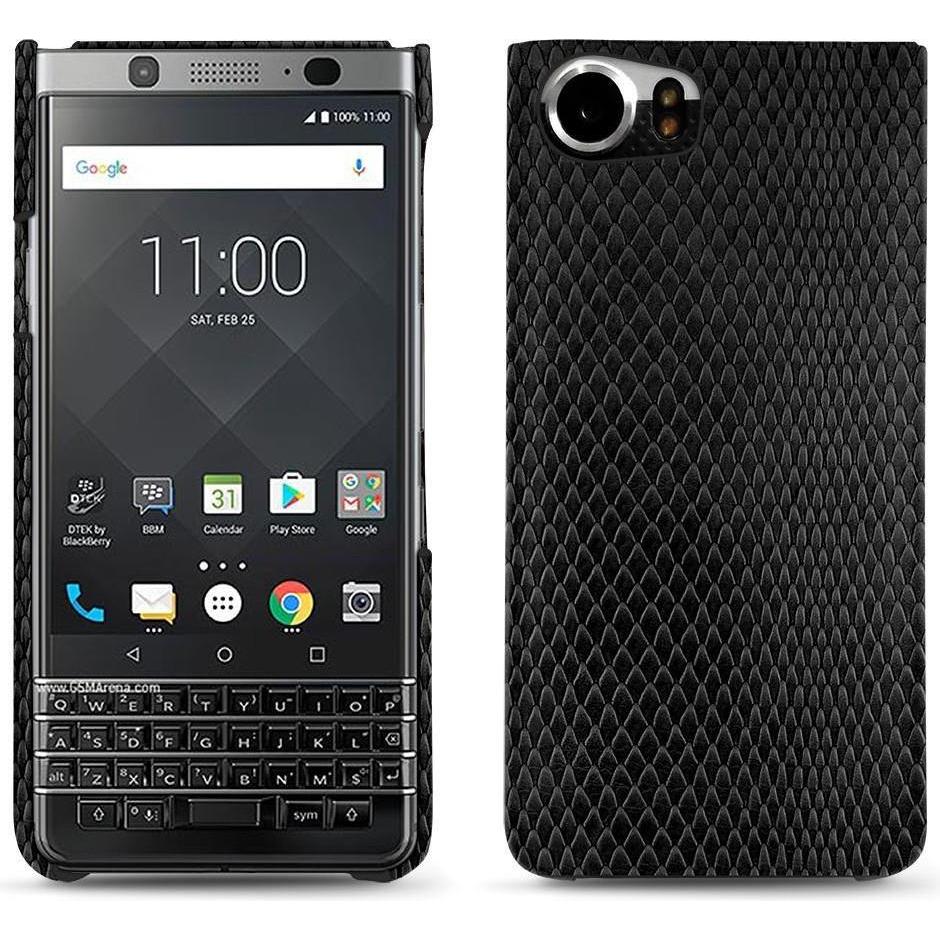 Noreve Lederschutzhülle (Blackberry KEYone), Smartphone Hülle, Schwarz