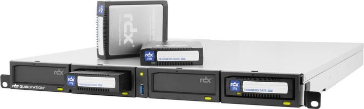 Actual product image Tandberg Data Tandberg RDX QuikStation 4 RM 4-Bay, 4x 1Gb Ethernet, removable disk array, 1U rackmount