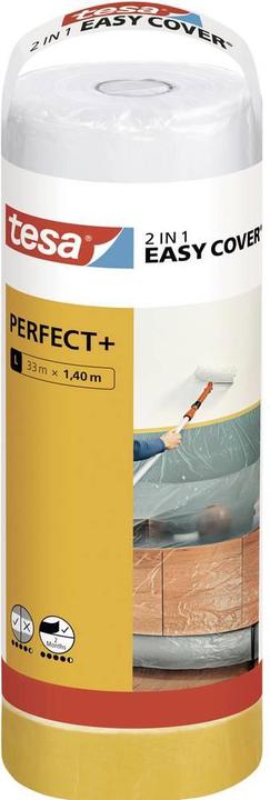 tesa EASY COVER Pellicola Pittorica Perfetta+ Ricarica (33 m, 1400 mm)