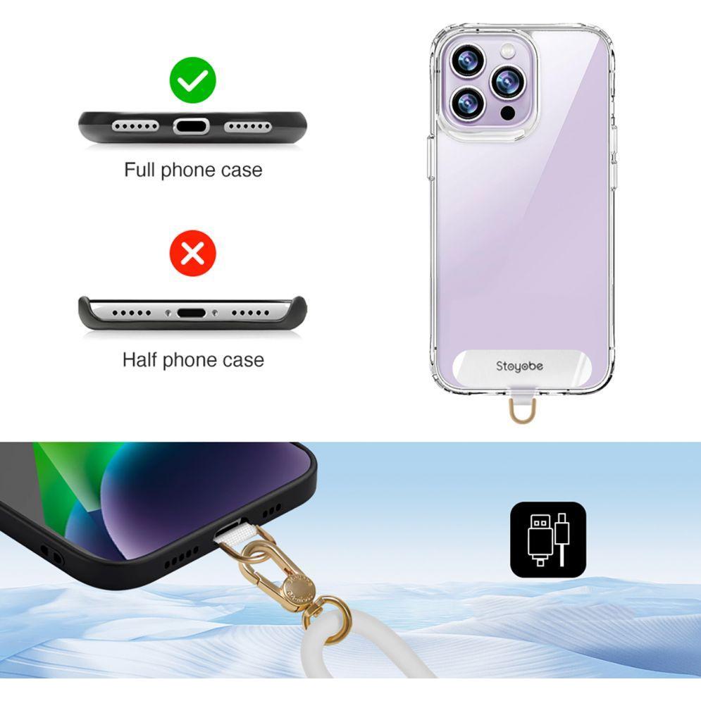 Thumbnail - Stoyobe Phone Lanyard Silicone Phone Lanyard - White, Handykette, Weiss