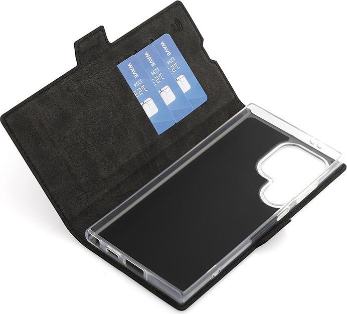 Produktbild Wave BookCase -suojakuori, Samsung Galaxy S24 Ultra, musta (Samsung Galaxy S24 Ultra)
