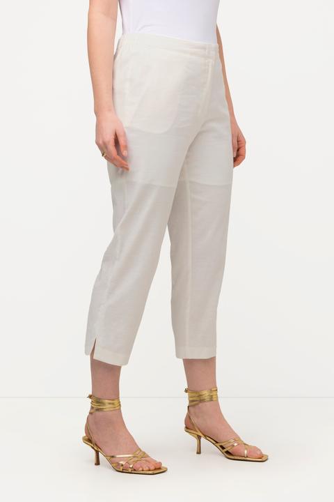 Immagine prodotto Ulla Popken Pantaloni di misto lino con cintura elastica e spacchetti (50)