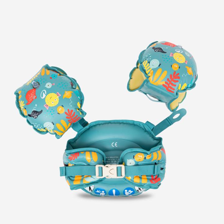 Image du produit Nabaiji Brassards ceinture évolutifs de piscine Enfant 15-30kg - Tiswim allwish bleu
